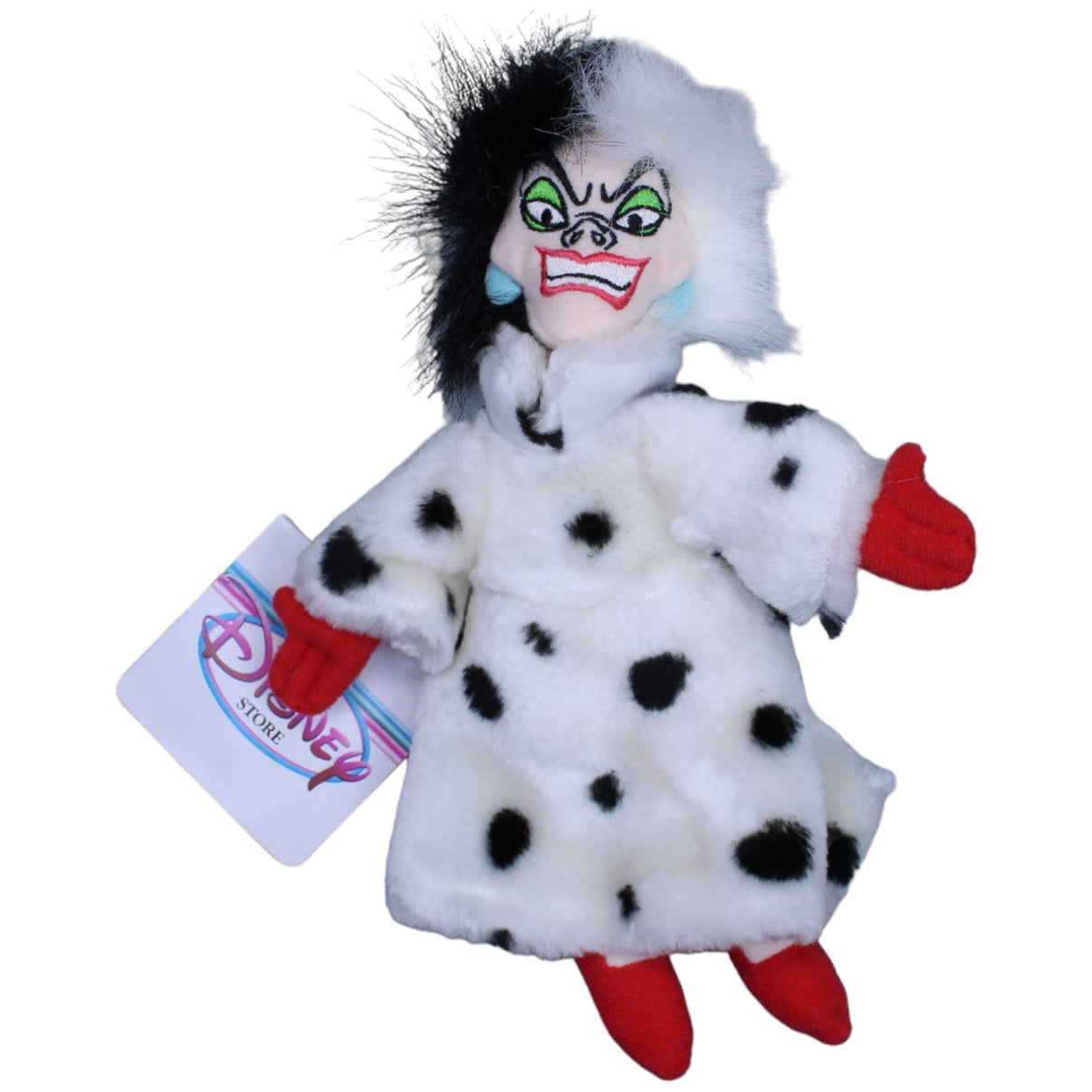 1236967 Disney Vintage Disney Store Bean Bag, Cruella aus 101 Dalmatiner Plüschfigur Kumpel Leo Cruella De Vil neu