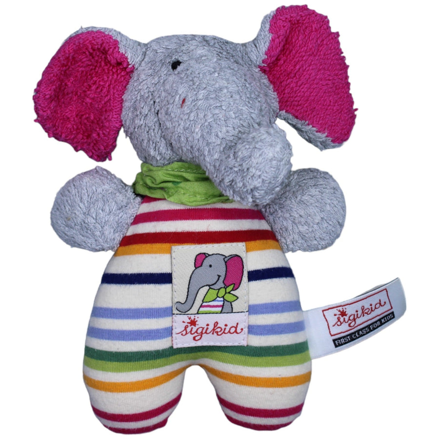 Frottee-Regenbogen-Elefant mit Rassel