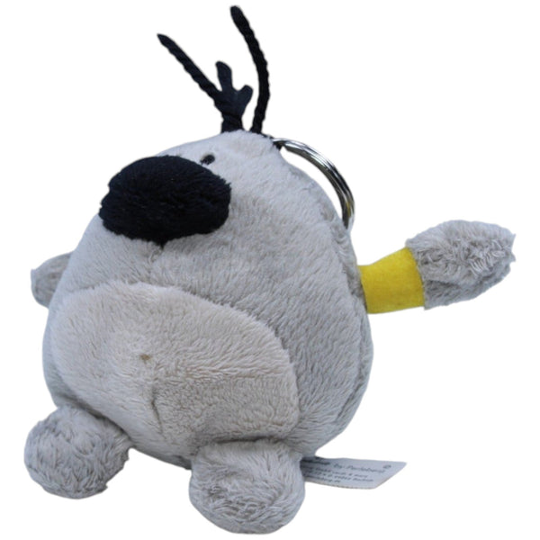 Grauer Vogel mit Blinden-Armband