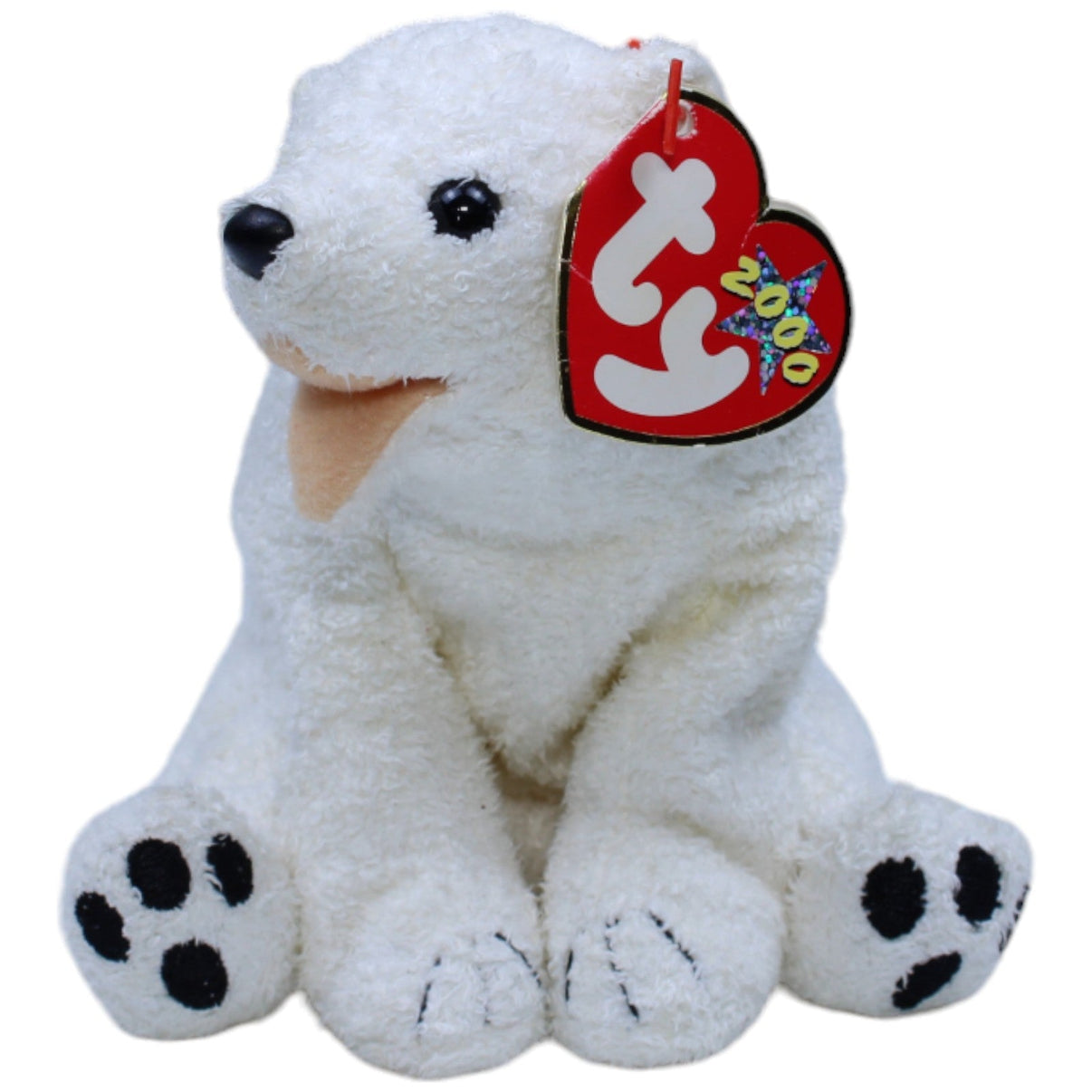 1237412 TY Beanie Babies, 2000 Eisbär Aurora Kuscheltier Kumpel Leo Bär Gebraucht Vintage