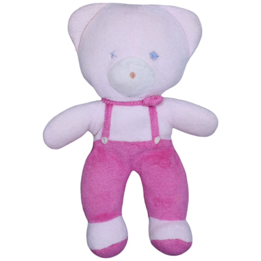 Rosa Teddybär mit Latzhose