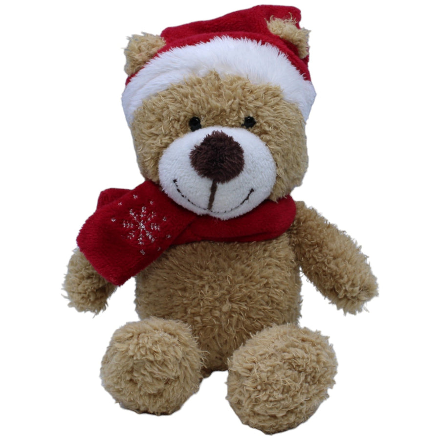 Weihnachtlicher Teddybär mit Mütze & Schal