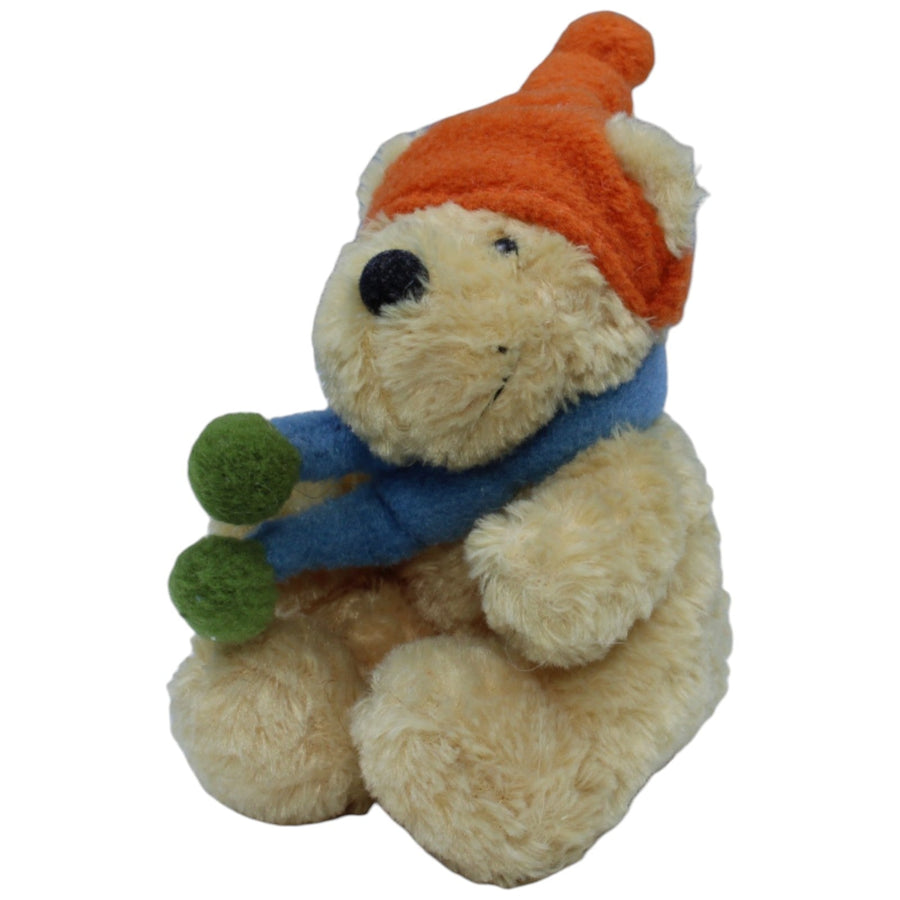 Kleiner Bär mit Mütze & Schal, sitzend