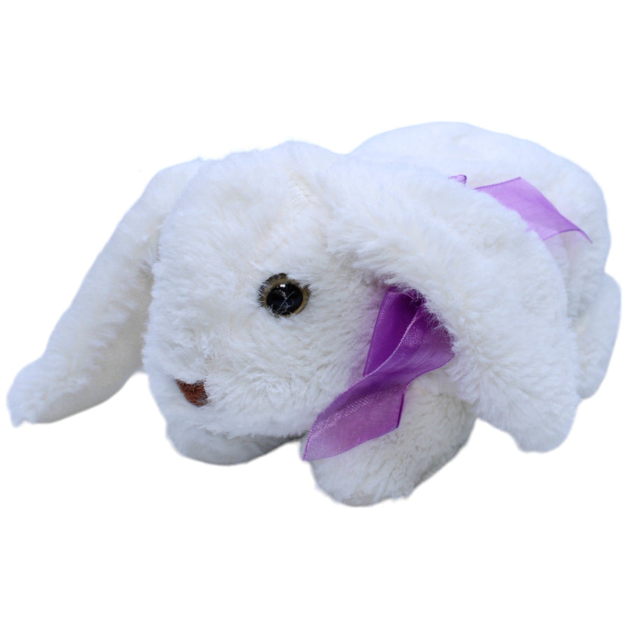 Süßer weißer Hase mit lila Schleife