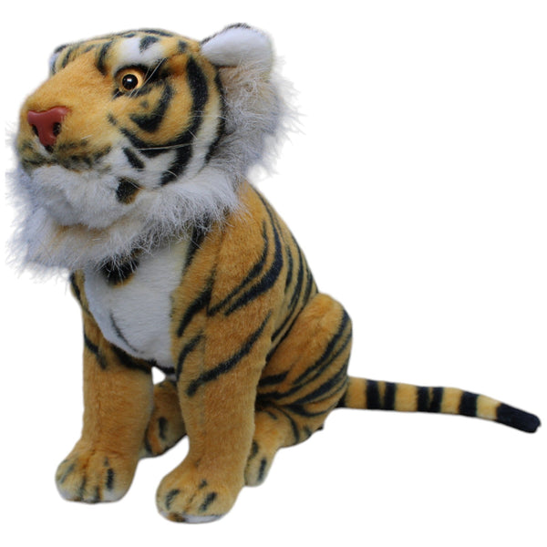 Tiger mit Styropor-Kopf, sitzend