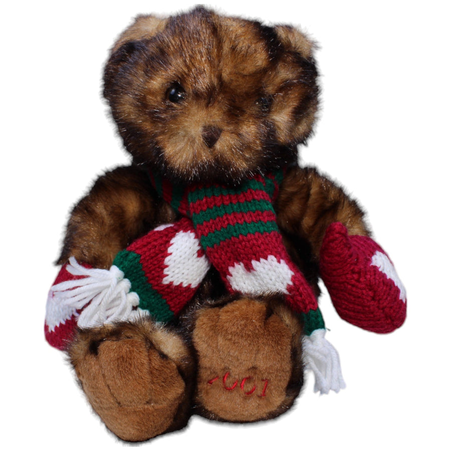 2001 Teddybär mit Fäustlingen und Schal