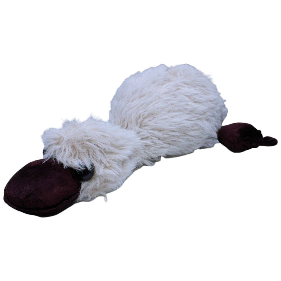 XL graue Ente mit Holzaugen
