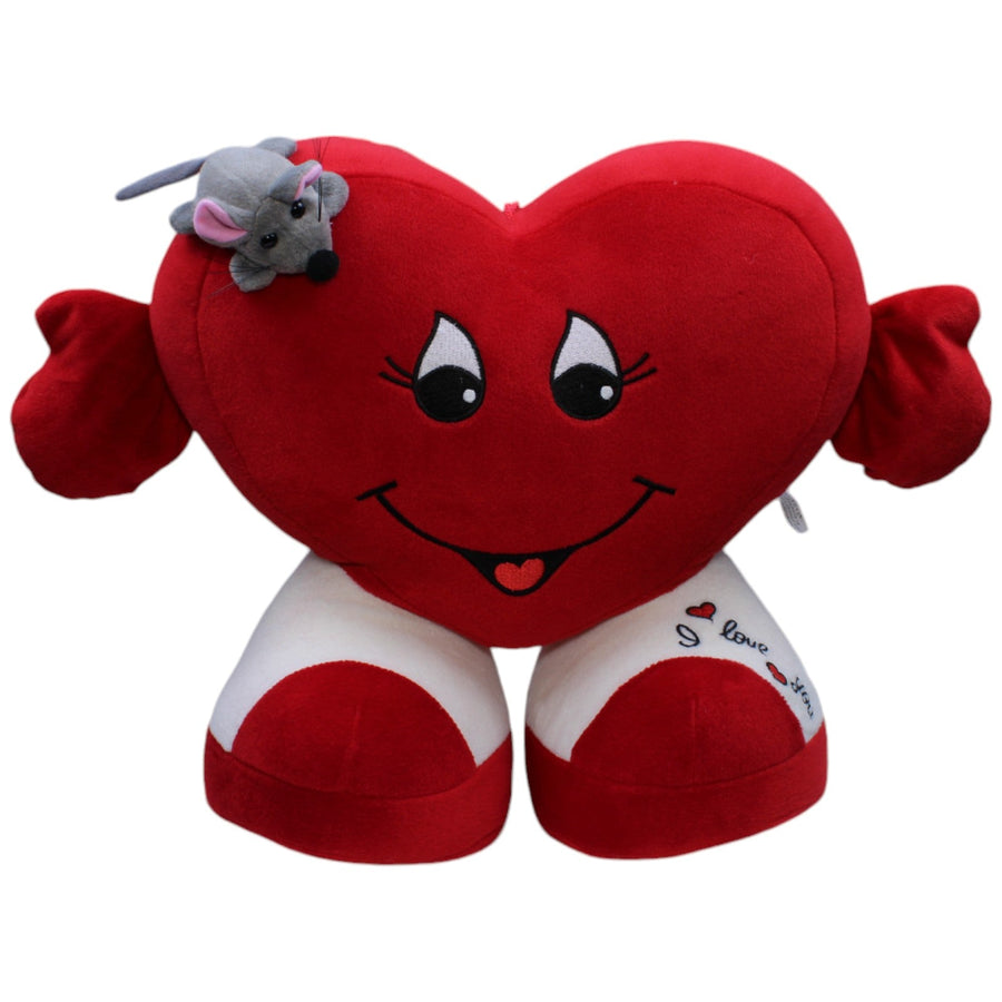 XL Herz mit Gesicht und Beinen "I love you"