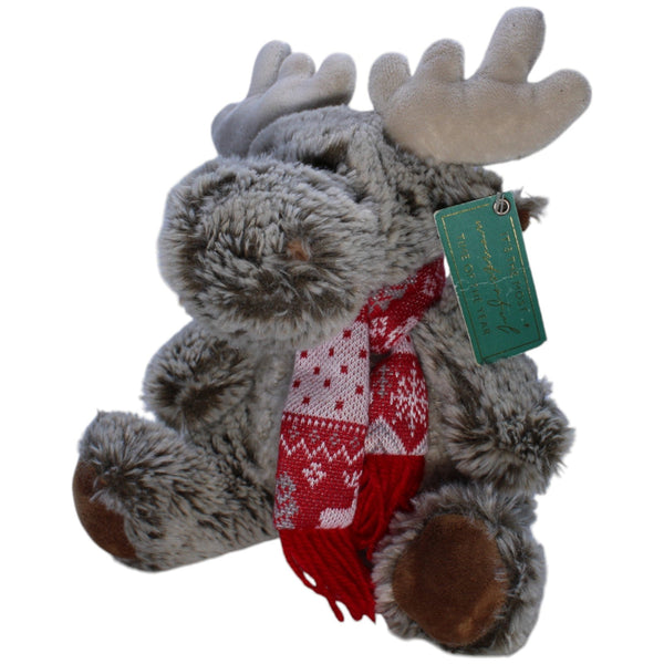 Schöner grauer Weihnachtselch mit Schal
