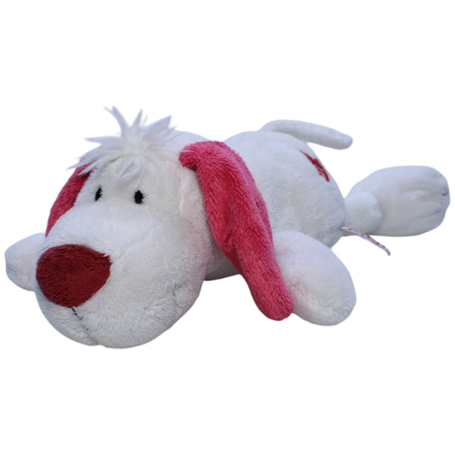 Weißer Hund mit Herz "Love"