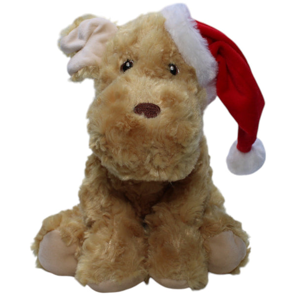 Süßer Hund mit Weihnachtsmütze