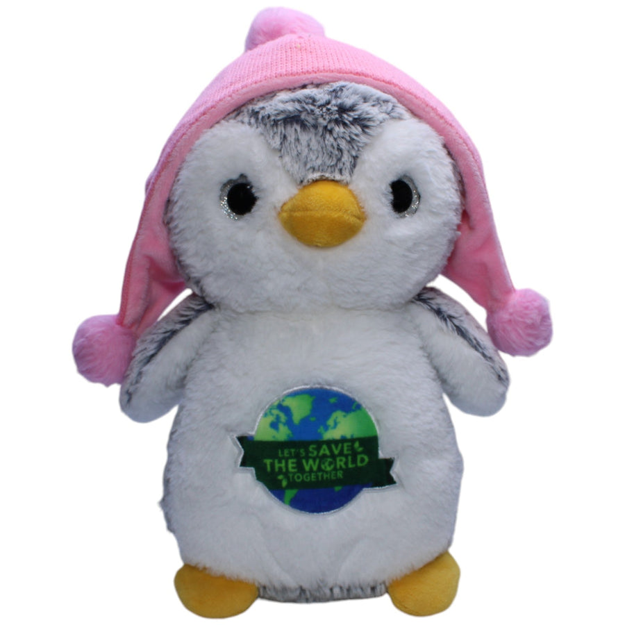 Großer Pinguin "Save the world"