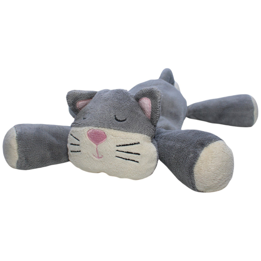 Liegende graue Katze