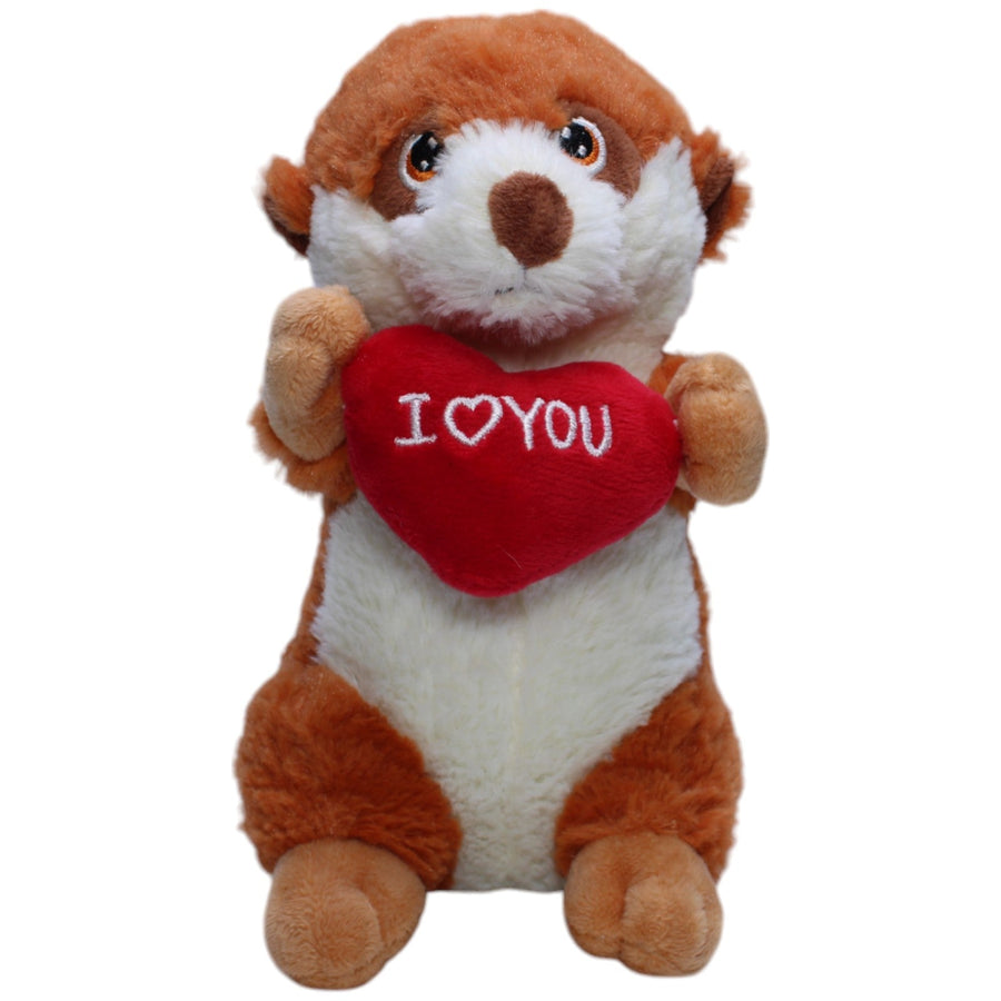 Erdmännchen mit Herz "I ❤ YOU"