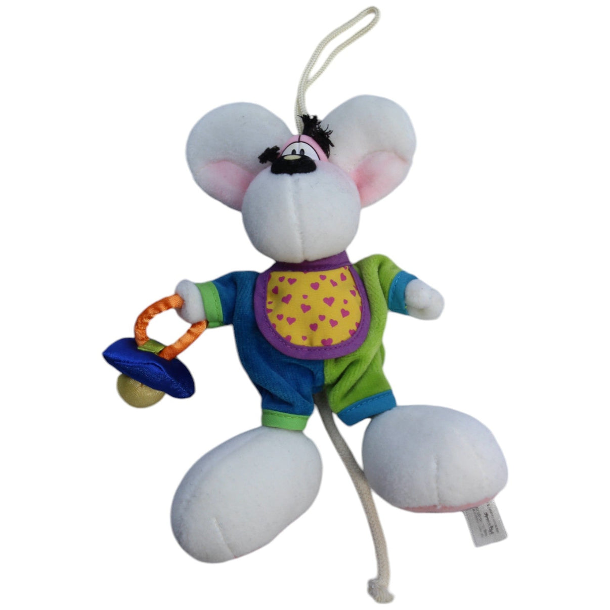 1239104 Depesche Baby - Diddl Maus mit Schnuller Kuscheltier Kumpel Leo Diddl Gebraucht Vintage