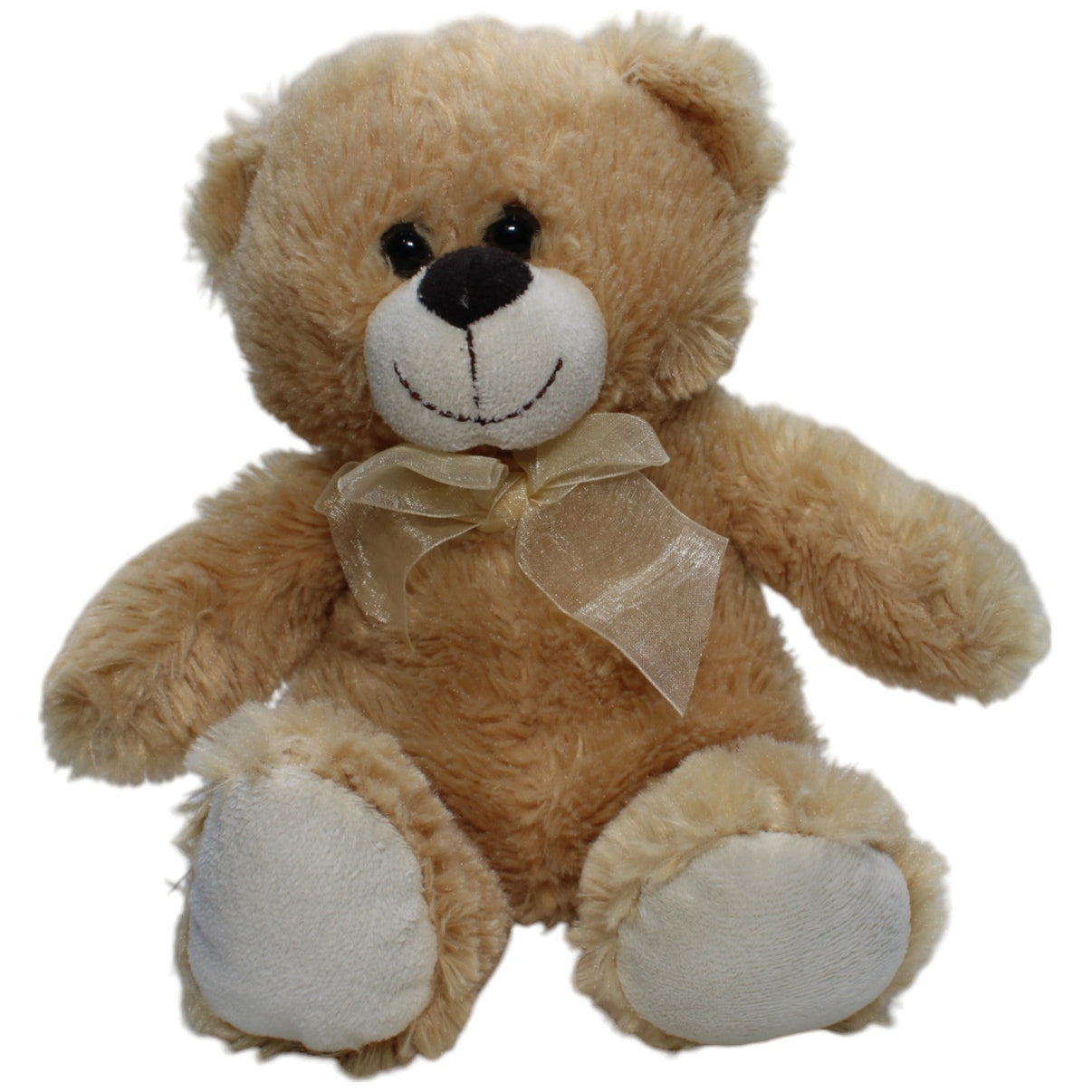 1239367 Heunec Hellbrauner Teddybär mit Schleife Kuscheltier Kumpel Leo Bär Gebraucht Teddy