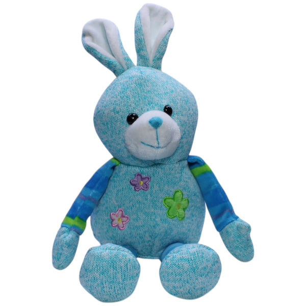 Blauer Hase mit Blumen