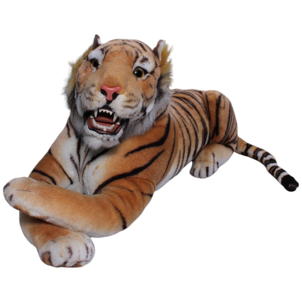 XXL Tiger mit Styroporkopf, liegend