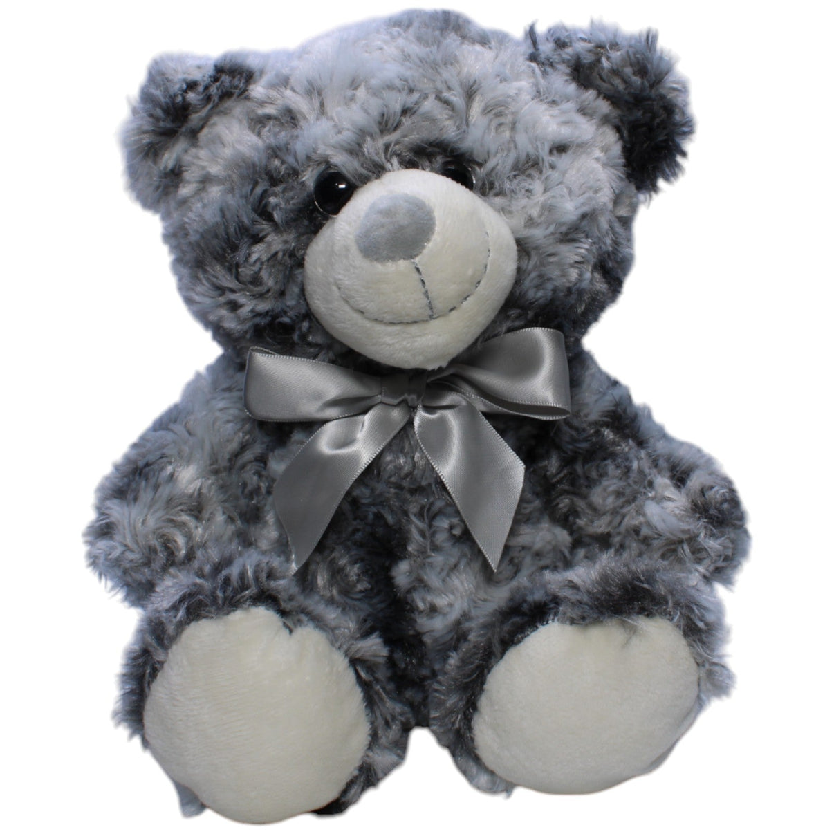 1239514 Heunec Hübscher grauer Teddybär mit Schleife Kuscheltier Kumpel Leo Bär Gebraucht Teddy