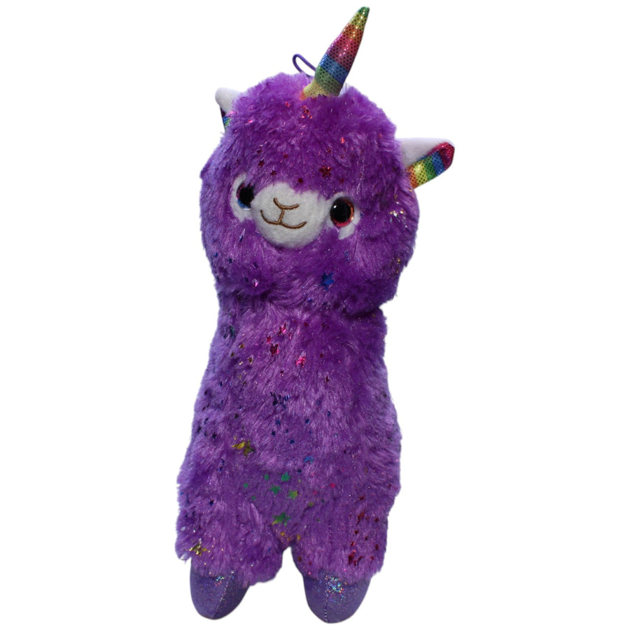 Großes Glitzer Einhorn Alpaka, lila