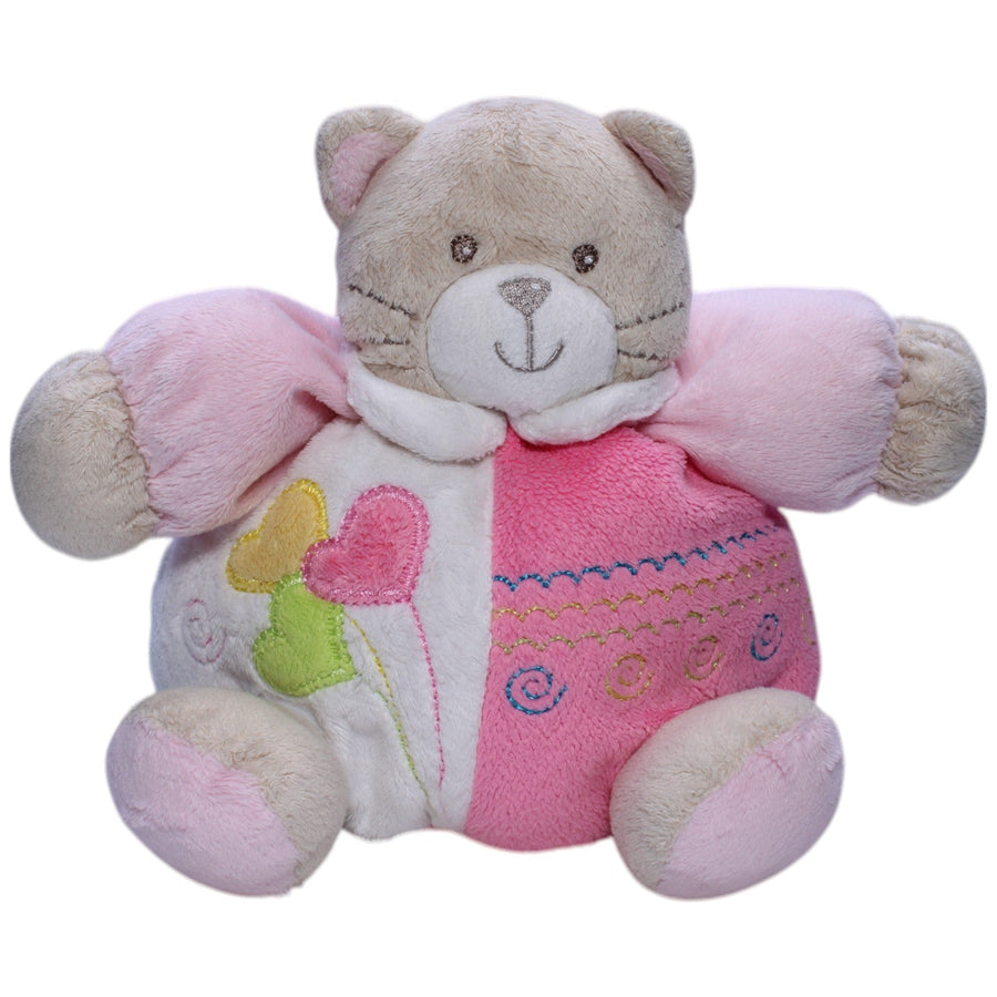 Süße runde Katze, rosa