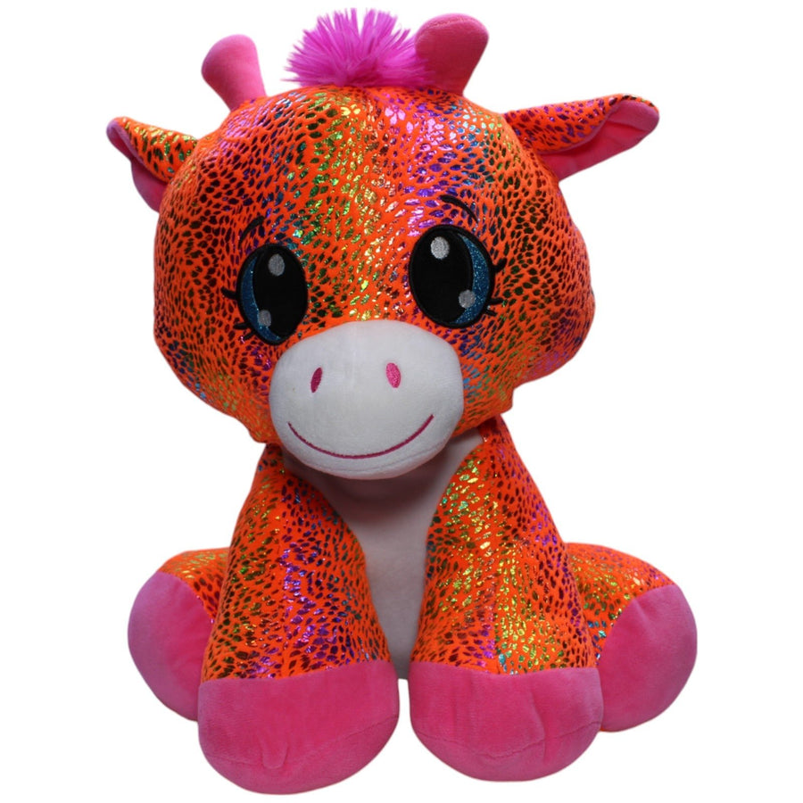 XL Glitzer Giraffe, orange
