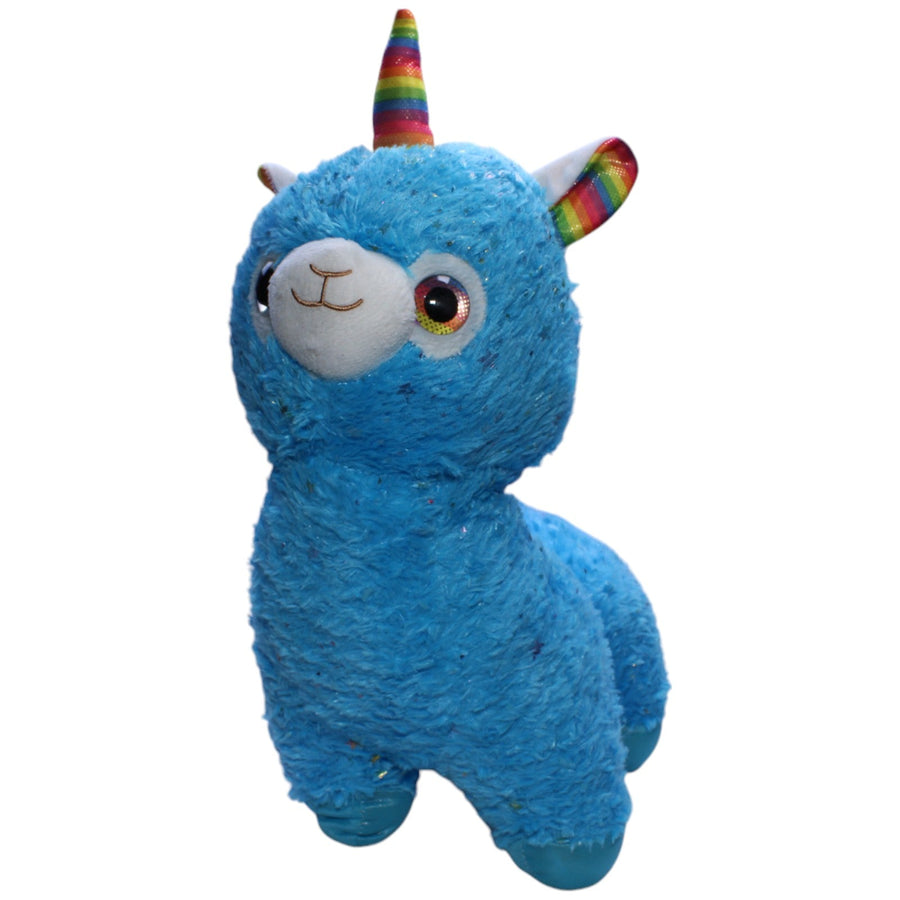 XL Blaues glitzerndes Einhorn-Alpaka