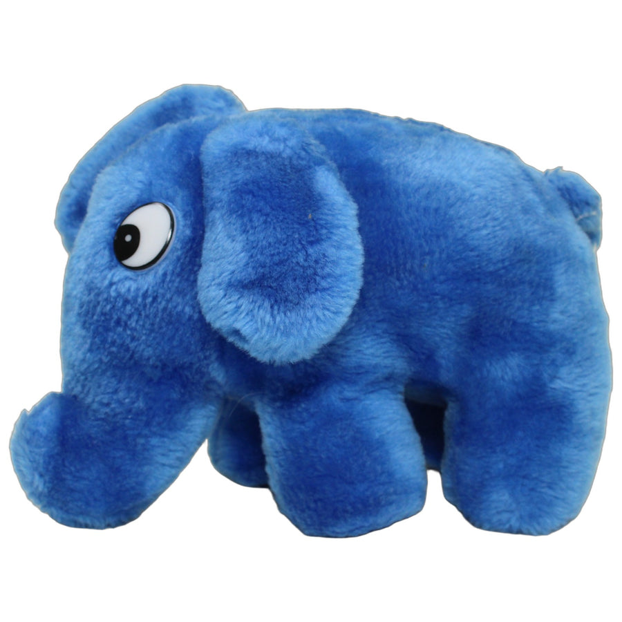 Blauer Elefant mit weißem Schwanz