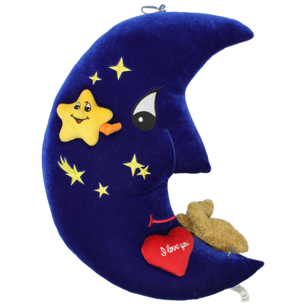 XL blauer Mond mit Teddy & Herz "Love you"
