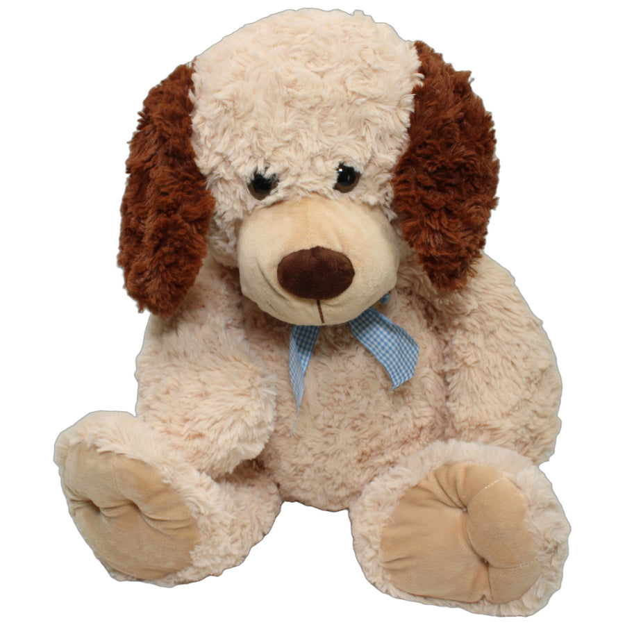 XXL Schlenker-Hund mit blau-karierter Schleife
