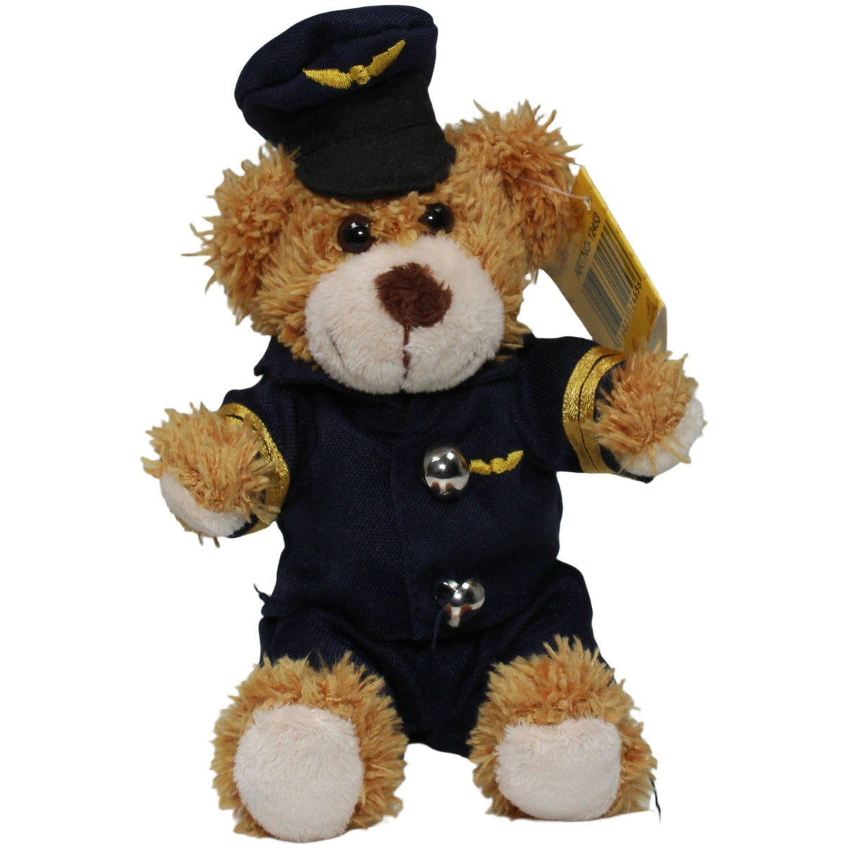 4016833124536 Sunkid Kleiner Berufe - Teddy, Pilot Kuscheltier Kumpel Leo 18cm Blau Braun