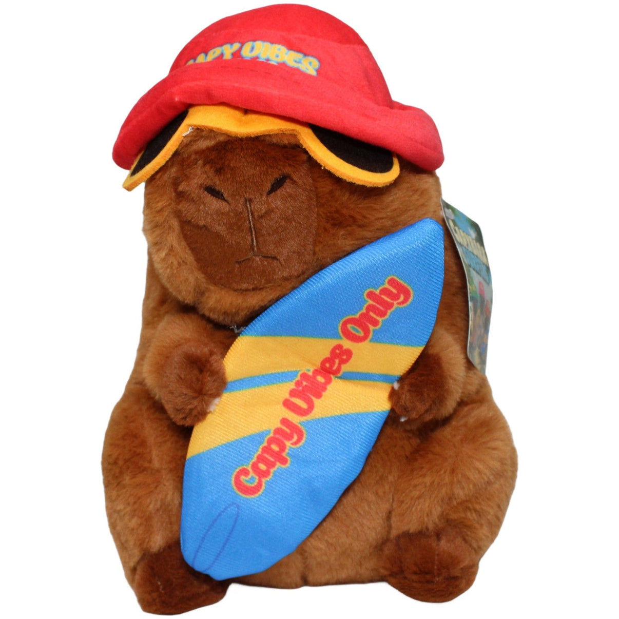 5038104842191 Whitehouse Leisure Capybara Surfers "Capy Vibes Only" Kuscheltier Kumpel Leo 25cm Blau Braun