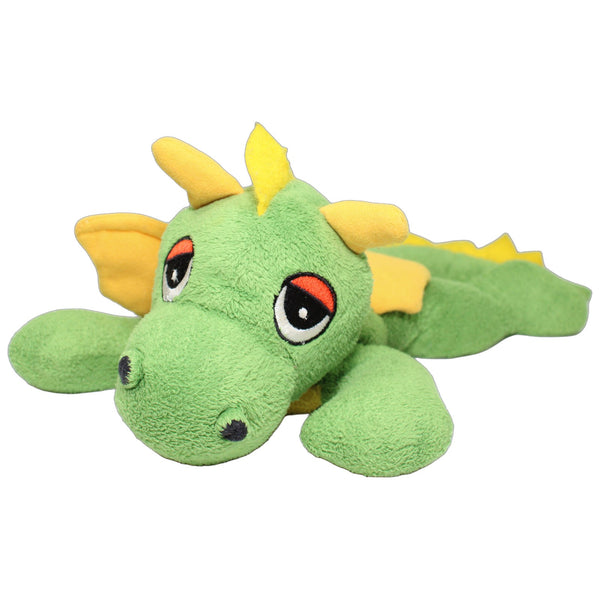 Grüner Drache mit gelben Flügeln, liegend