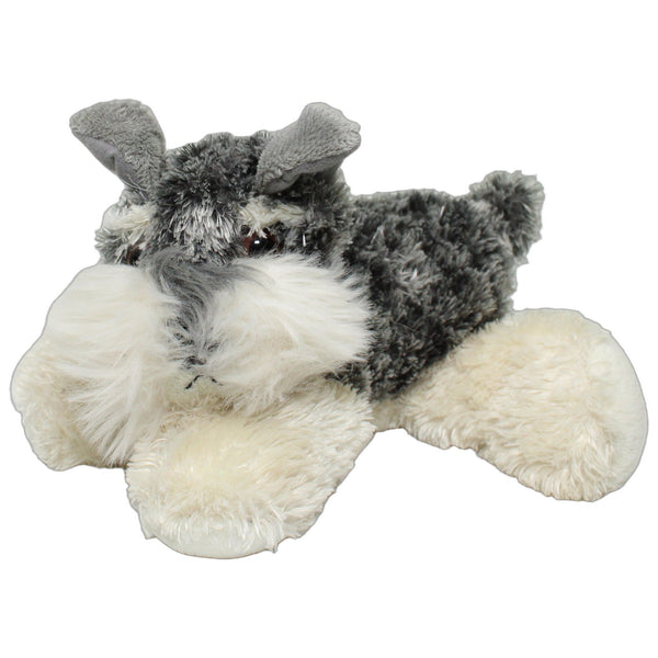 Süßer liegender Schnauzer, grau-weiß