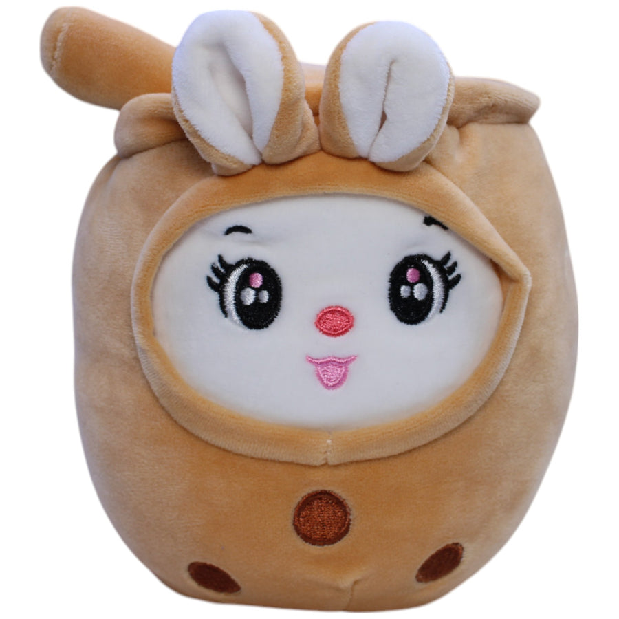 Hase in Bubble Tea Kostüm, braun