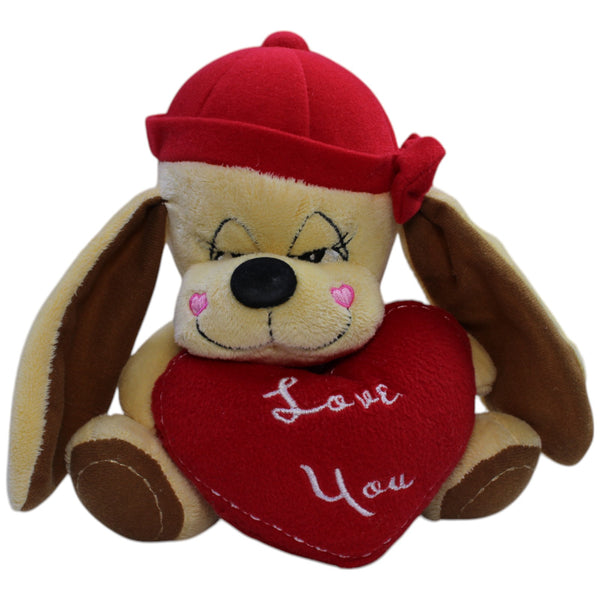 Hund mit Hut und Herz "Love You"