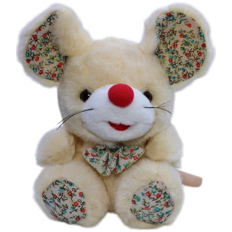 Süße Maus mit Fliege und Blumenmuster