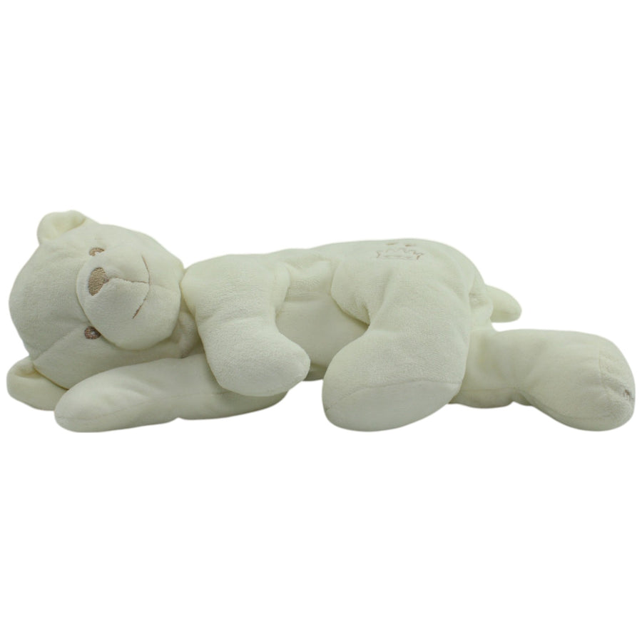 Weicher liegender Teddybär, weiß
