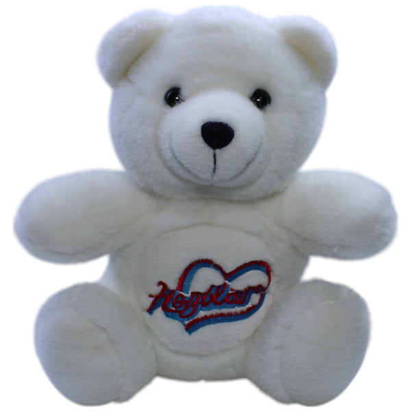 Weißer Teddybär "Herzblatt"