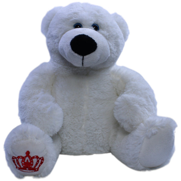 Süßer Teddybär mit Krone, weiß