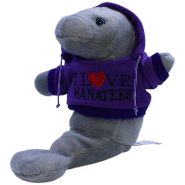 Seekuh mit Hoodie "I LOVE MANATEES"