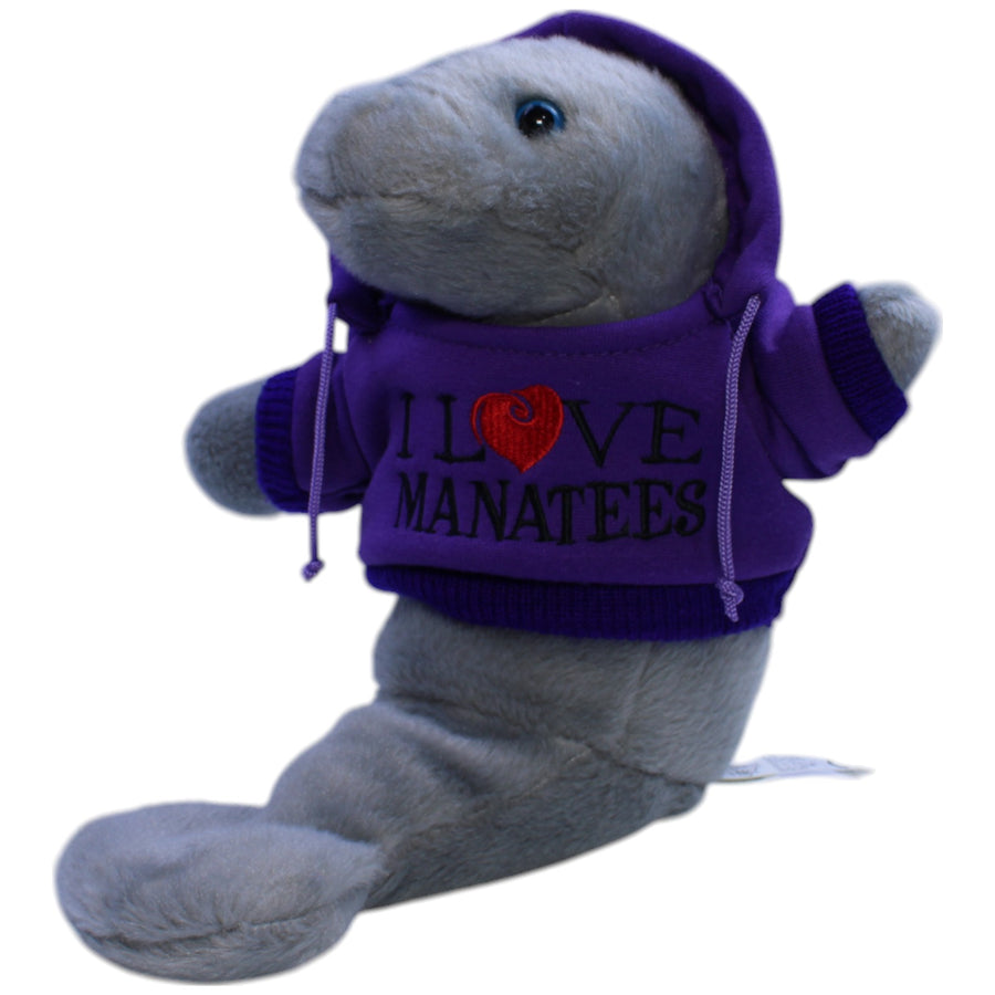 Seekuh mit Hoodie "I LOVE MANATEES"