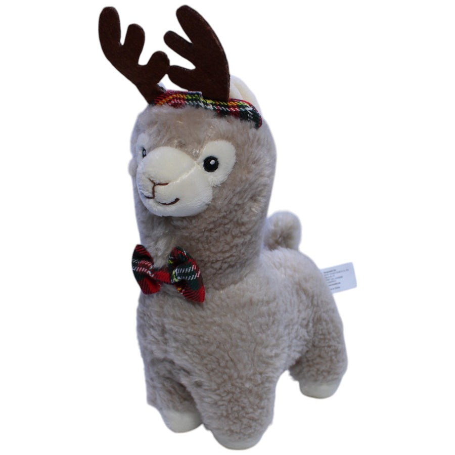 Lama mit Rentier-Haarreif & Fliege