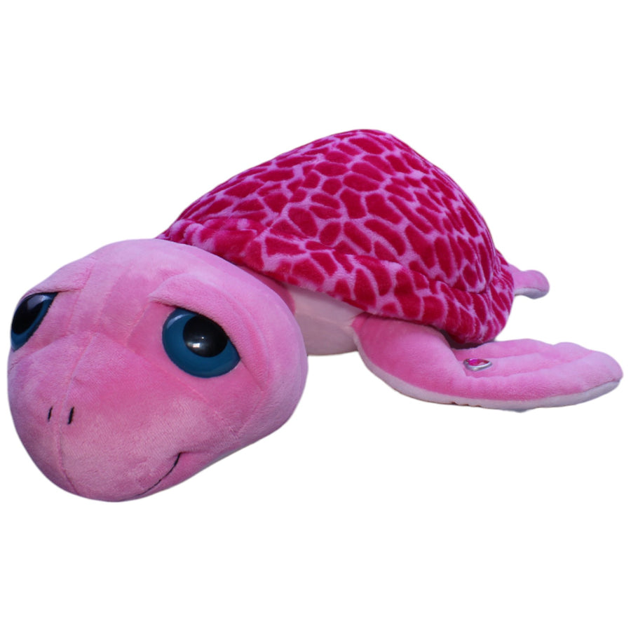 XXL Schildkröte mit Glubschaugen & Glitzerstein-Herz, pink