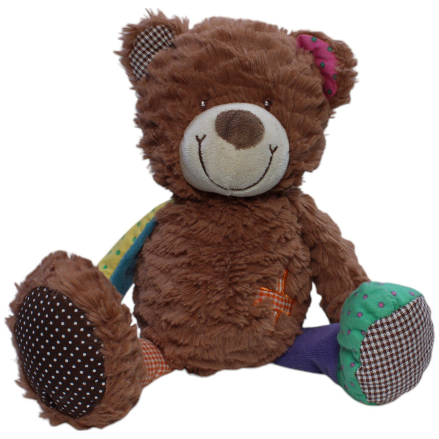 Süßer Schlenker Teddybär mit bunten Stoffen