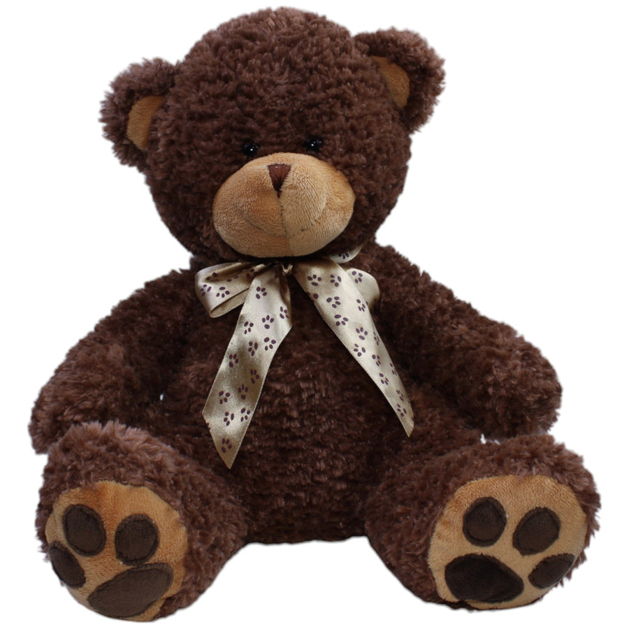 Großer kuscheliger Teddybär mit Schleife, braun