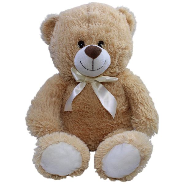 XL Teddybär mit Schleife, beige
