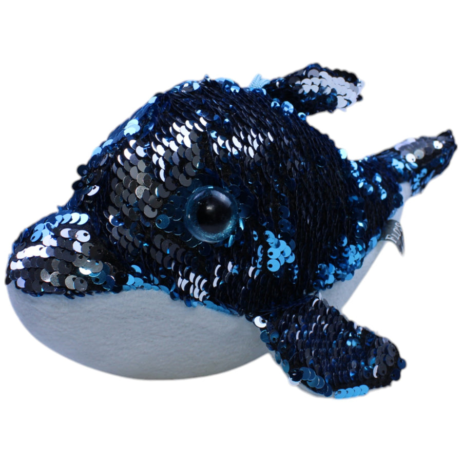 Flos Toys, Paillette Delfin blau-silber