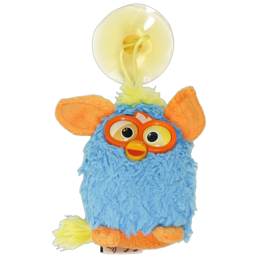Blauer Furby mit orangen Ohren & Saugnapf