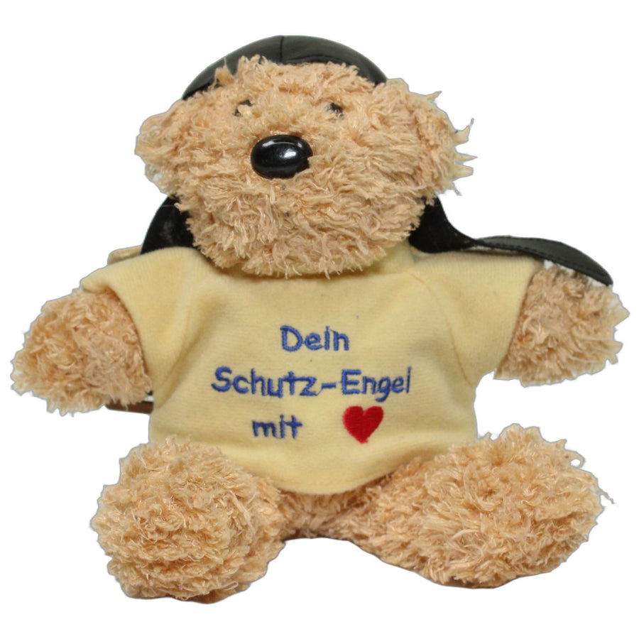 Teddy mit Fliegermütze "Dein Schutz-Engel mit ❤"